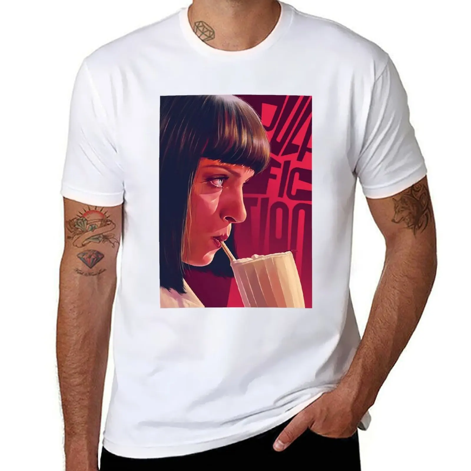 

Футболка Mia Wallace Pulp Fiction, мужская футболка, дизайнерские футболки для мужчин, хлопковая футболка
