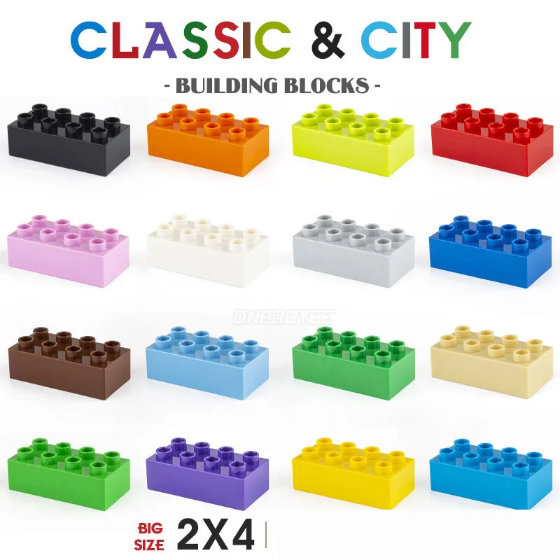 NEW 2x4 2x8 4x8 DIY MOC Large Building Block Compatible Base Plate Colour Large Building Block Block Children Educational Toys