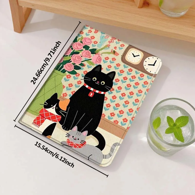 레트로 고양이 귀여운 일러스트 케이스 Vivo IQOO Pad2 Pad3 Pad5 Air SE Pro 12.1 12.3 13 11.5 11인치 태블릿용