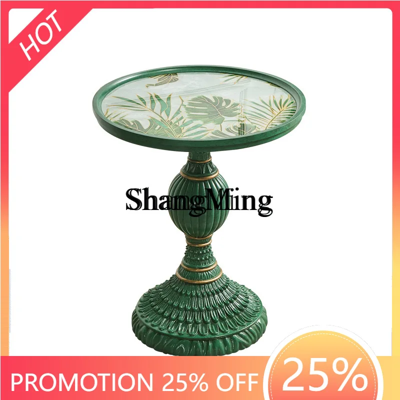 

Круглый стол для ресепшн ZYY из массива дерева с отделкой из эмали клошоне, цветными краями и закругленными углами, с изумрудной столешницей из закаленного стекла