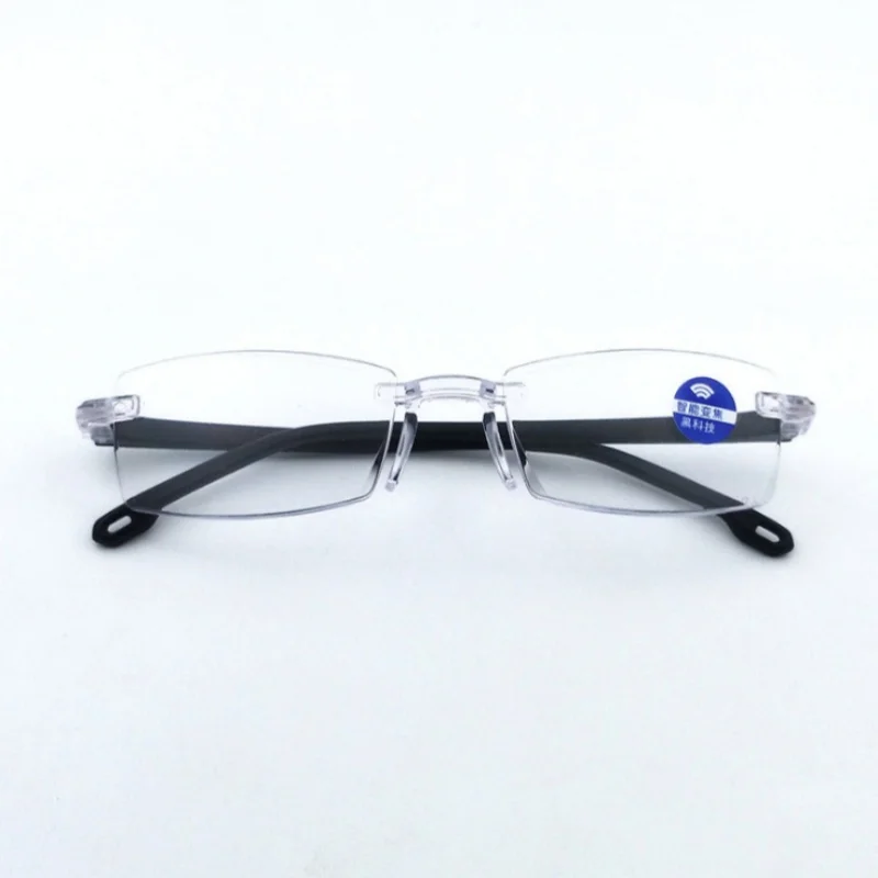 Y2K-Brille, farbwechselnde Anti-Blau-Modebrille, randlose Schneide, ultraleichte Brille, Sommergeschenk – Detail 7