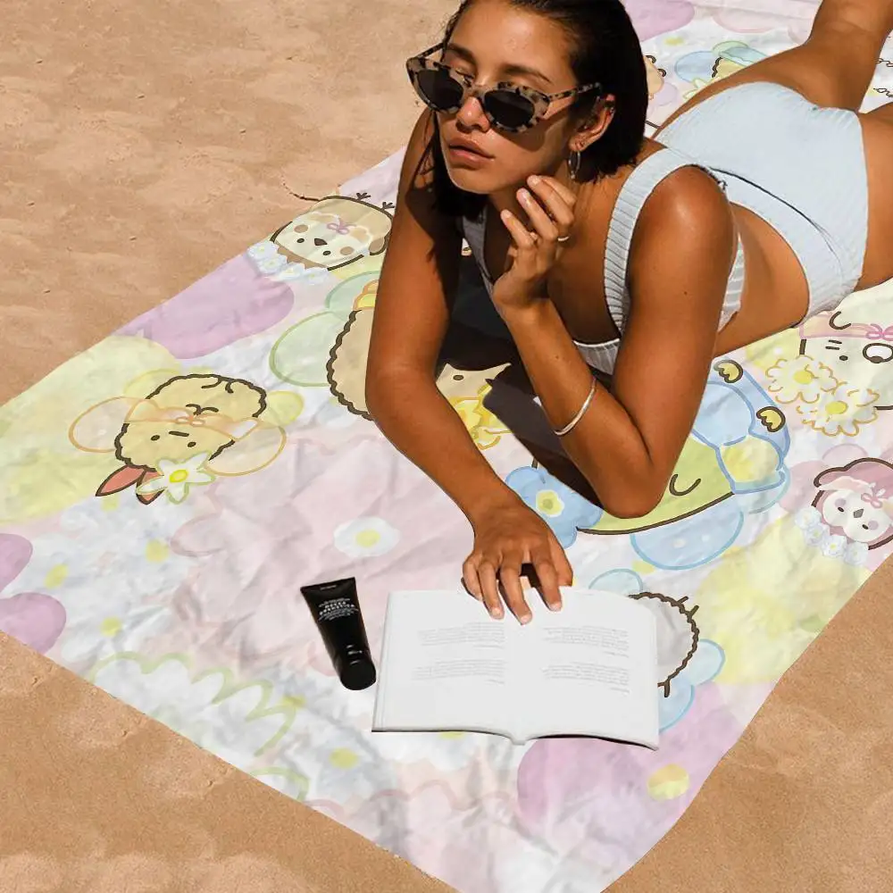 Japan Anime Sumikko Gurashi Microfiber Blanket Quick Drying Beach Towels Oversized Printing Super Absorbent Pool Towel Blanket