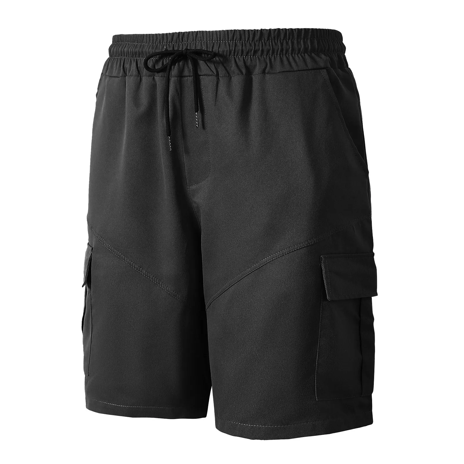 Salopette da uomo in tinta unita Pantaloncini sportivi casual con coulisse da uomo Salopette traspirante da uomo Pantaloncini Bermuda Masculina Pantaloncini da uomo