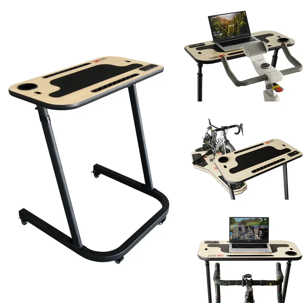 ThinkRider Height Adjustable Indoor Cycling Bike Trainer Fitness Laptop Table Office Training Desk