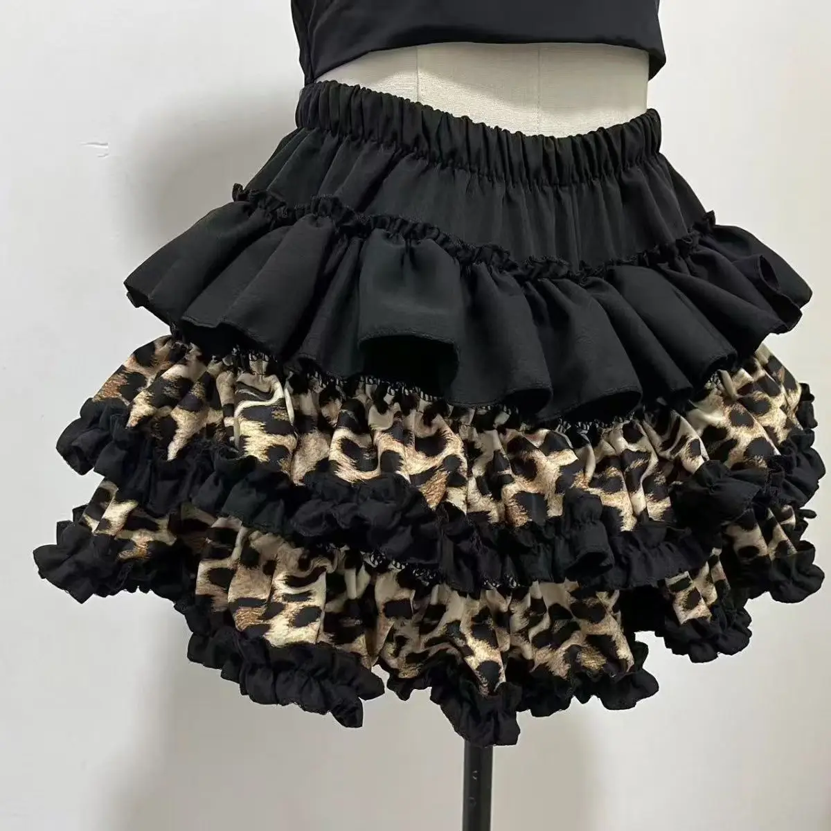 Kimutomo Sweet Girly Ballet Fluffy Tutu Skirt Women Korean Style Ruffled Tiered Cake A-Line Bubble Mini Skirts