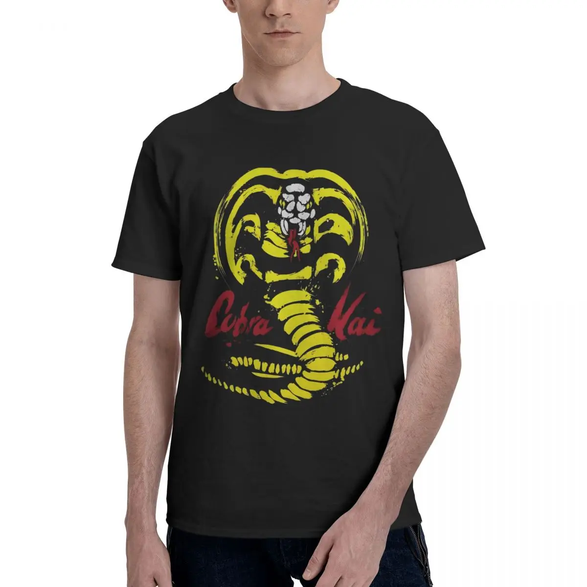 

Новинка с логотипом Cobra Kai Snake, винтажные футболки с чемпионами для отдыха, размер США