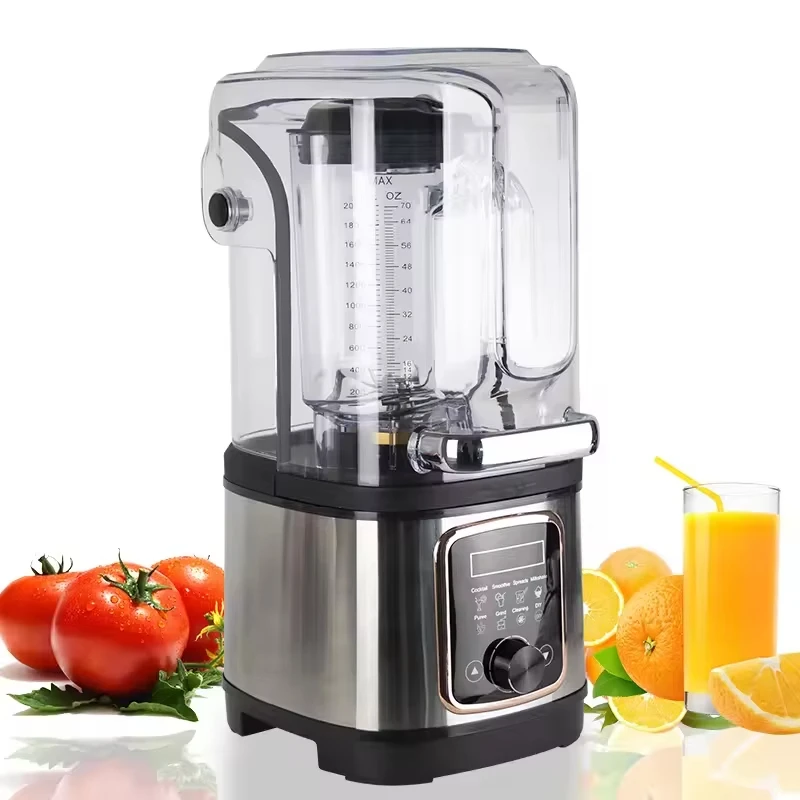 Commercial Blender, 2L Blender for Crushing Ice,Chopping,Grinding, Blending,8000W Silent Blender with Removable Soundproof Cover