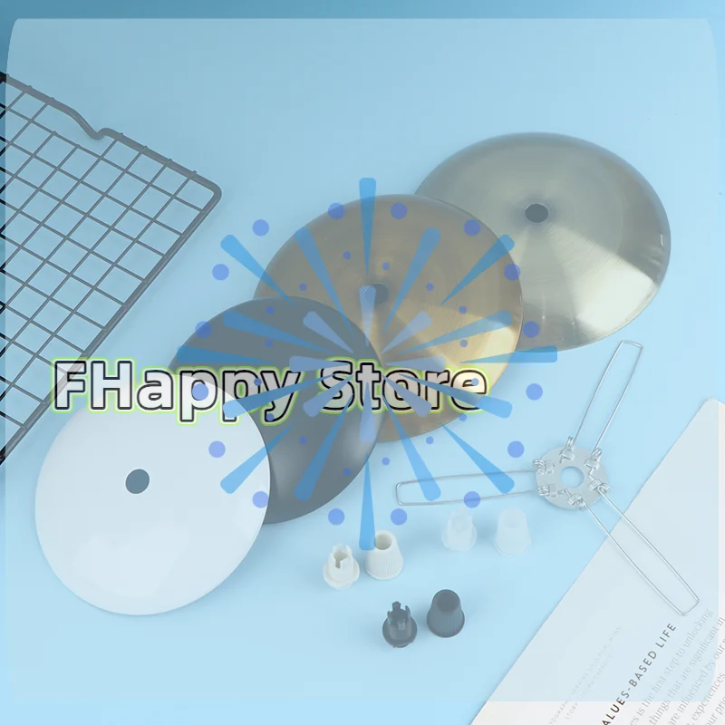 1Set Flying Saucer Arc Cover Tray Pendant Lamp Ceiling Lamp Accessories Three Forks Fixing Spring + Tension Head