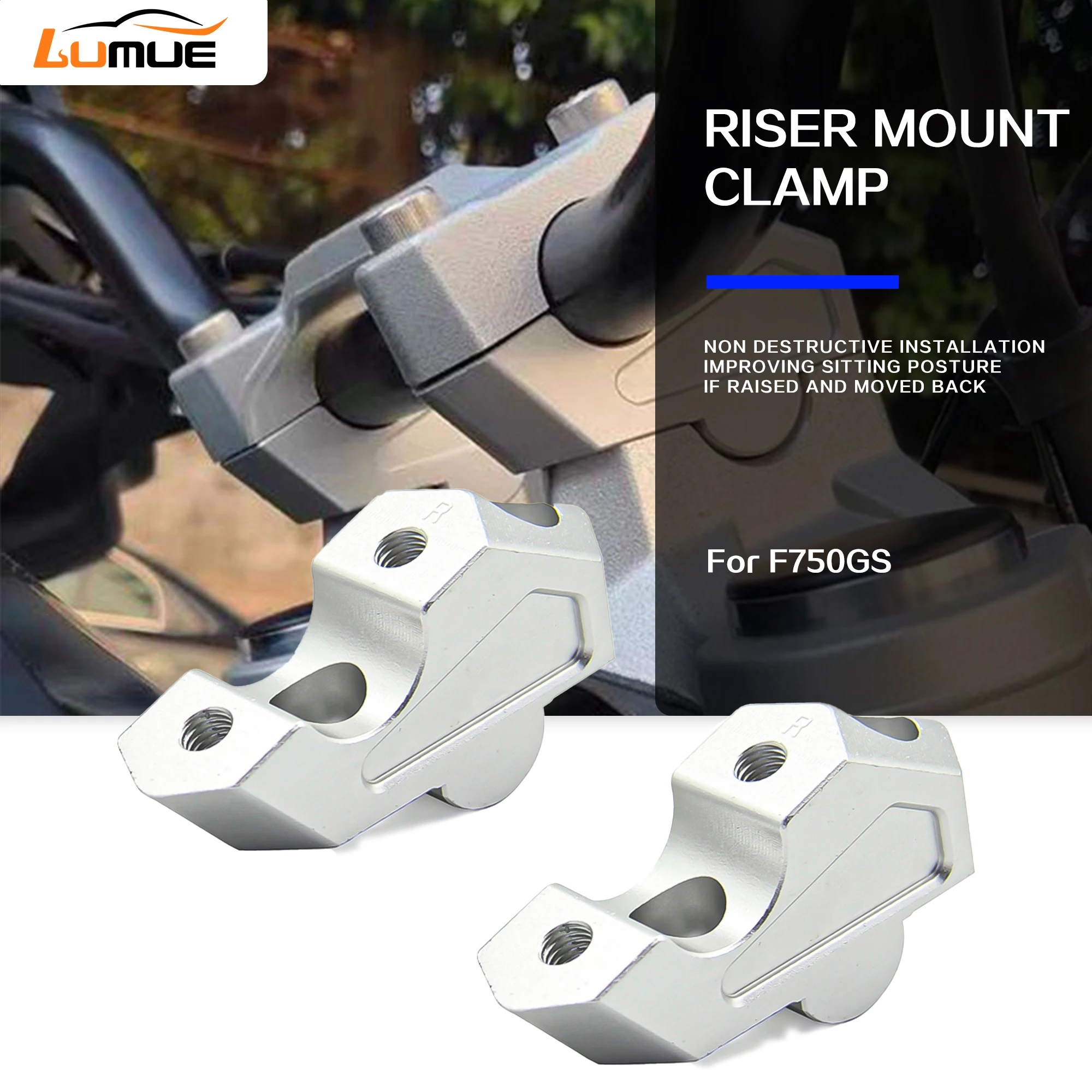 

HandleBars Riser Handle For BMW F750GS 2018 2019 Handlebar Risers Bar Clamp Adapter F750GS F750 GS Motorcycle Accessories CNC