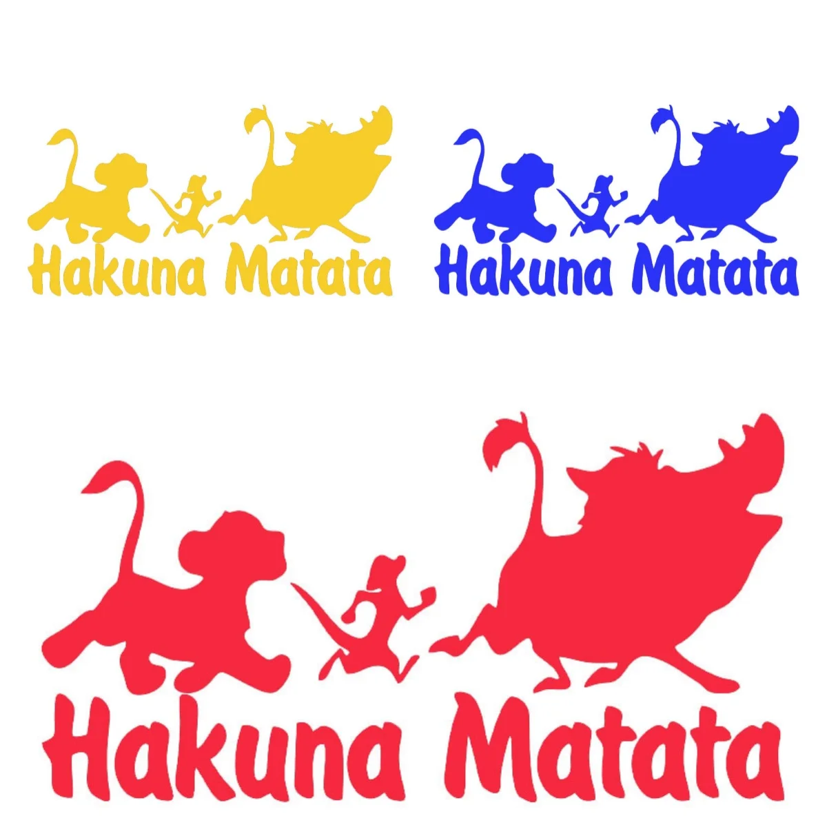 

Hakuna Matata Animal Car Stickers Auto Window Bumper Vinyl Decals Reflective Waterproof Motorcycle Body Fuel Tank Decoration