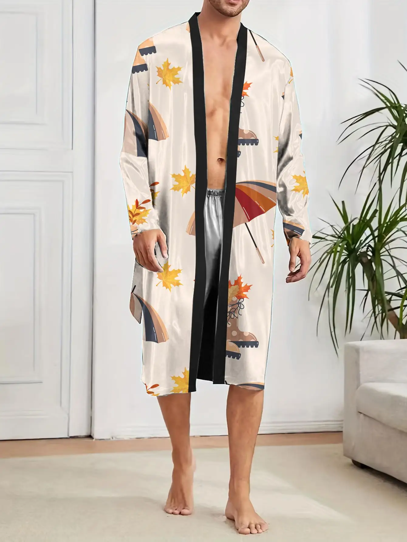 1pcs Men's Robes 2026 Spring/Summer Robe man Men's bathrobe Bathrobe man Shower robe Breathable 3D Printed Robes Graphic