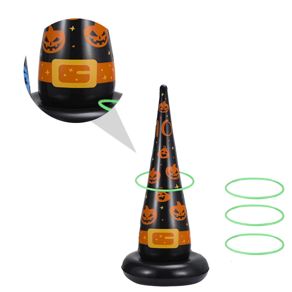 Kids Outdoor Toys Halloween Hat Inflatable Ferrule Decoration Flame Rings Children Toddler