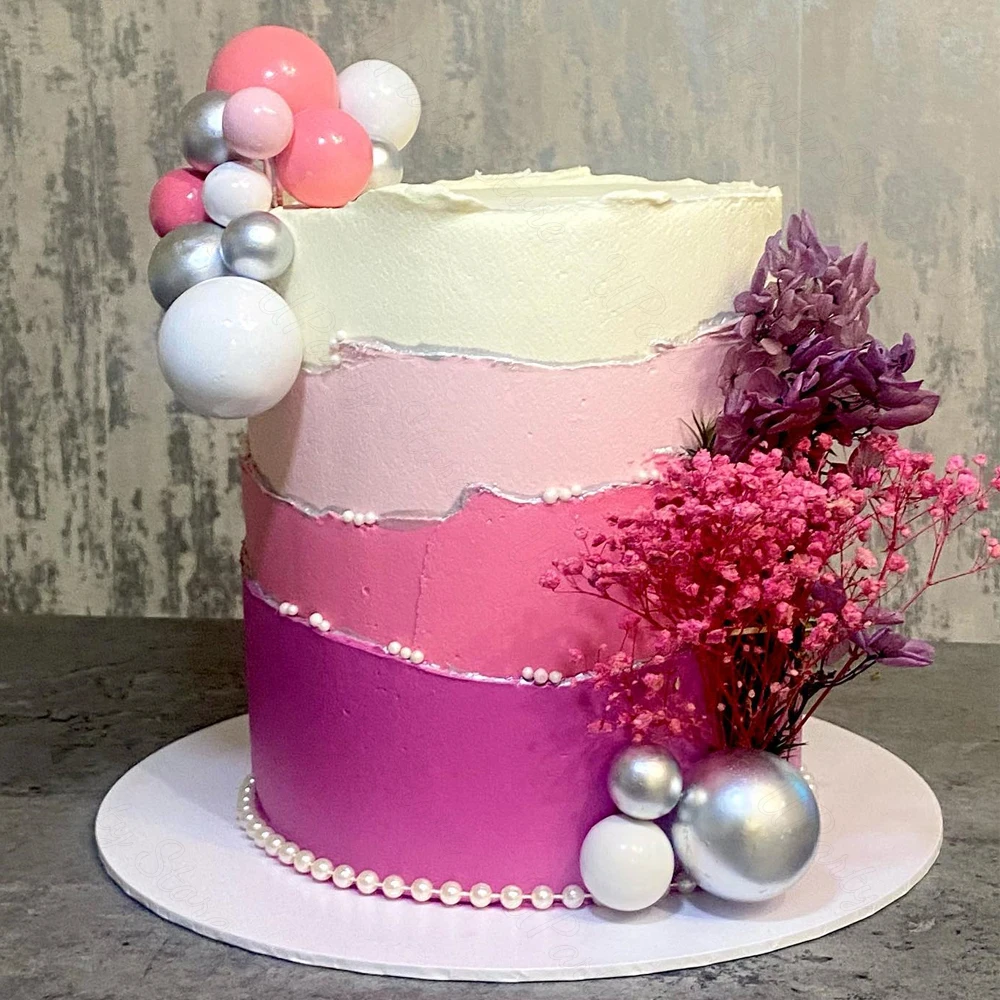 50/100pcs Cake Ball Picks Topper Wholesale 4 Sizes Foam Balls Cake Toppers for Birthday Christmas Wedding Cake Decoration Favor