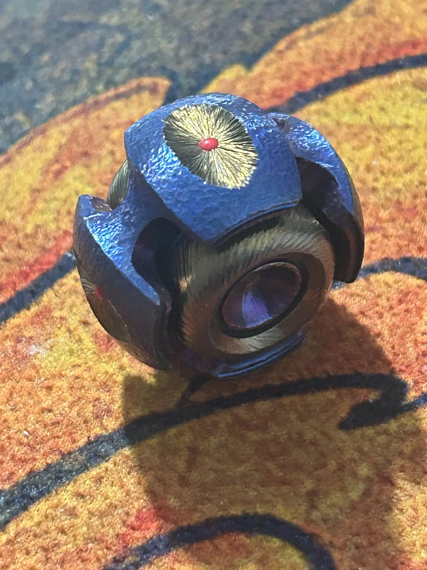 Used EDC Titanium Blue Noise nano + Hammer EDC Decompression Toy