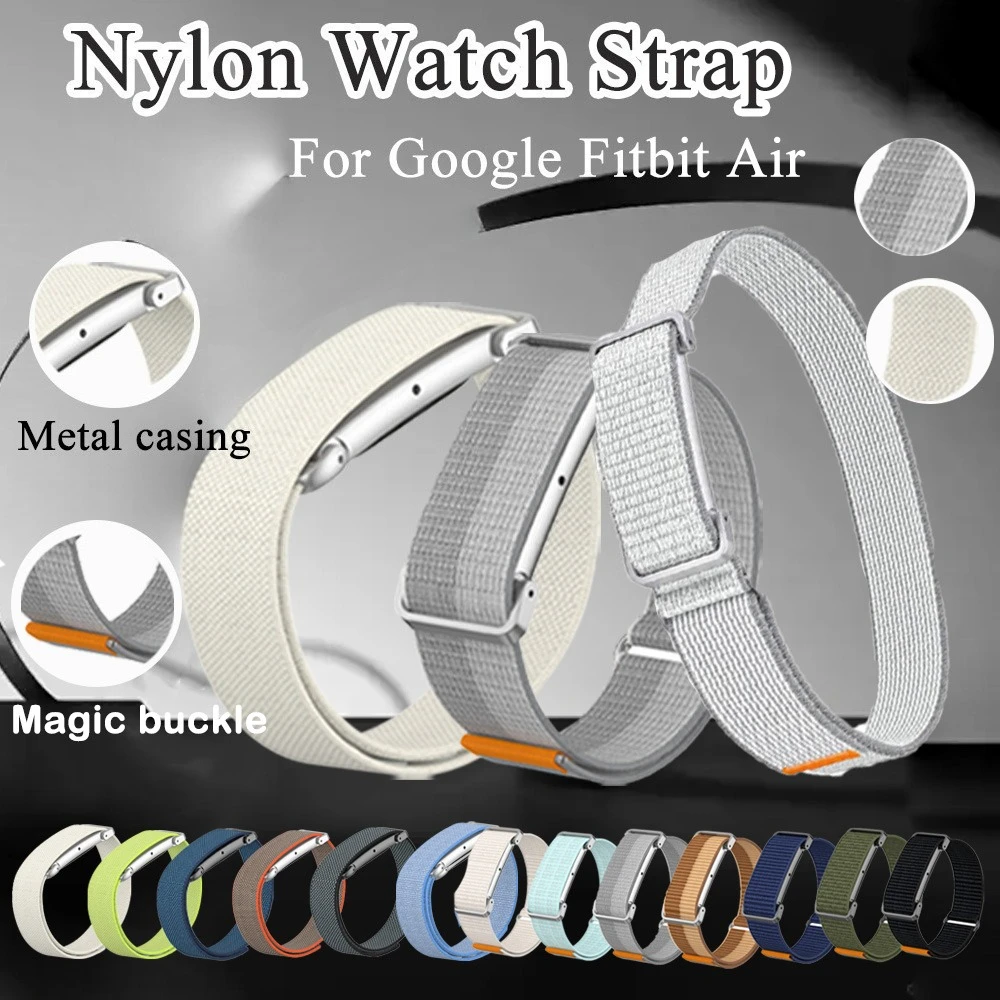 2PC Various Styles Nylon Sport Watch Strap for Google Fitbit Air Light Comfort Adjustable Replacement Band for Google FitbitAir