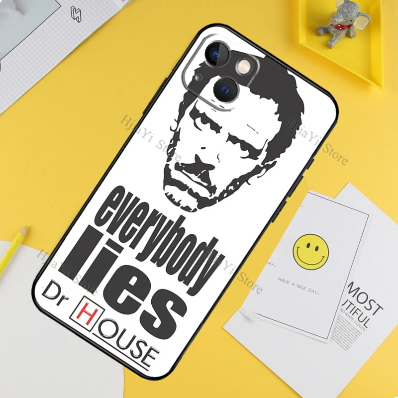 Dr House Hugh Laurie Pills Case For iPhone 13 11 12 14 15 16 Pro Max XR XS X Plus 13 Mini Bumper Cover Capa