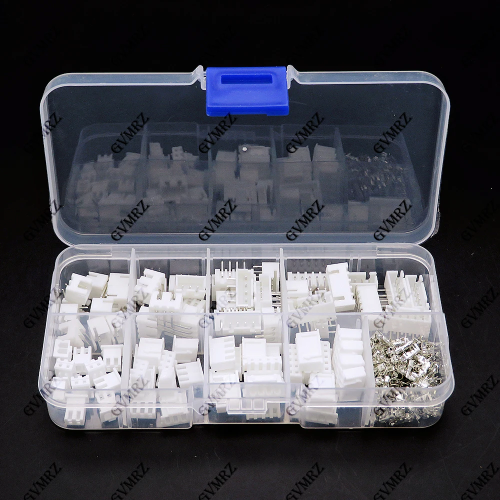 230PCS XH2.54 2p 3p pin 2.54mm Pitch Terminal Kit Housing Bent needle Pin Header JST JC3 Connector Wire Connectors Adaptor 4P 5P
