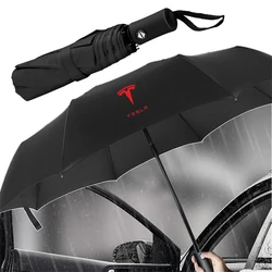 1pcs Car Automatic Folding Windproof Sunshade Umbrella For Tesla Model 3 Y S X 2021 Roadster Cybertruck Juguete WYE K80 SpaceX