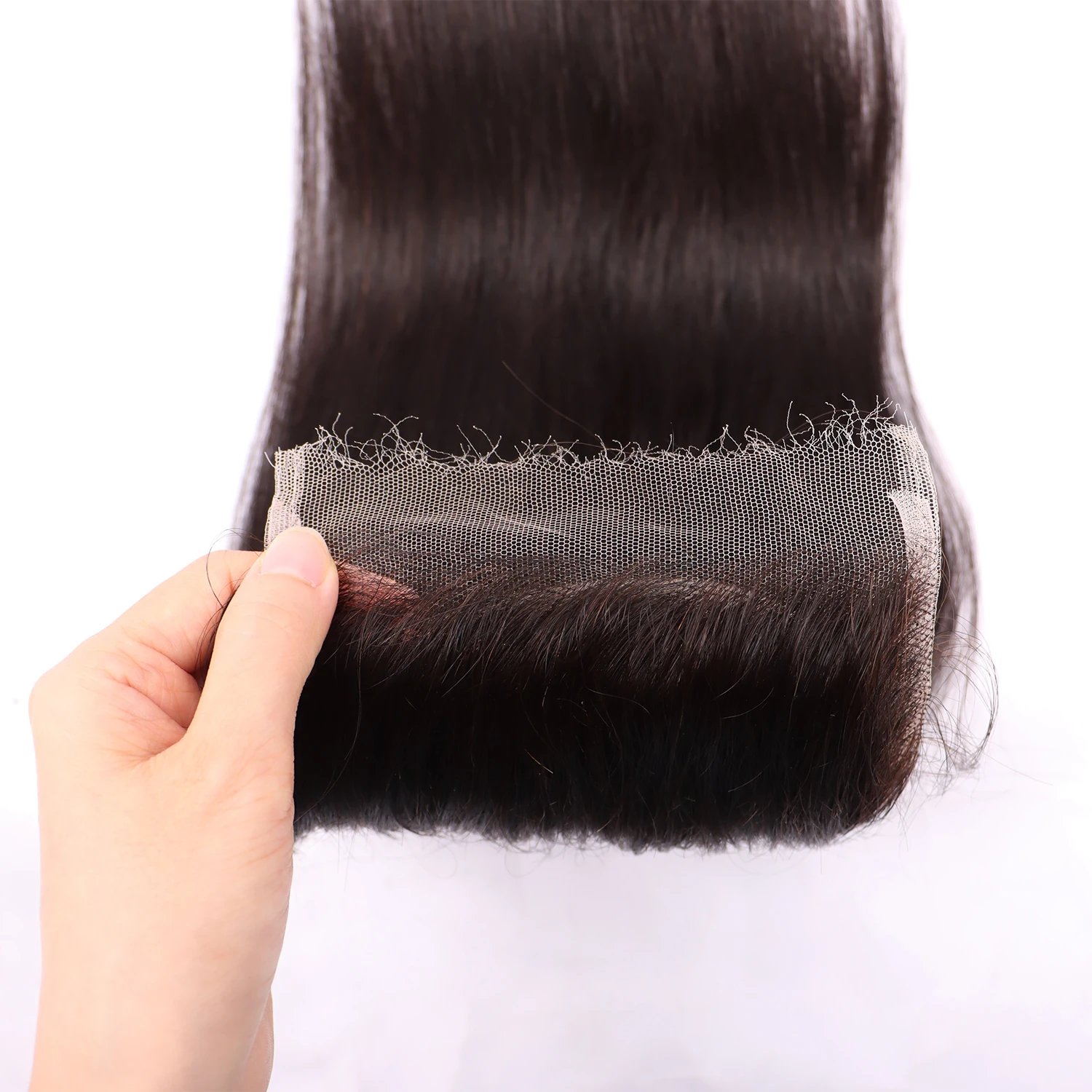 SWANEE 100% Wig penutupan renda HD tak terlihat Wig rambut manusia renda depan transparan Brasil Wig rambut depan untuk wanita 5x5 Wig penutupan