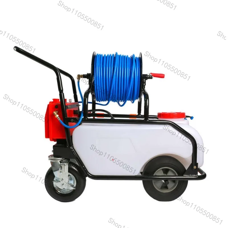60L Agricultural Rechargeable Hand Cart Trolley Electric Sprayer with Wheels