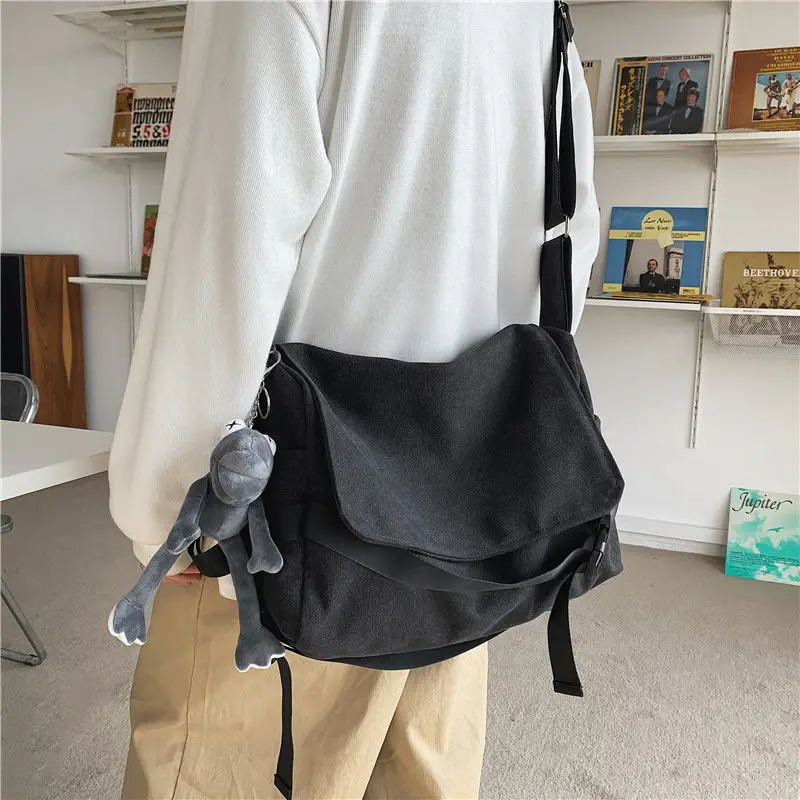 Bolso bandolera de lona para hombre, Bolsos de gran capacidad, bolso de hombro, Mochilas escolares para estudiantes y adolescentes, Bolsos cruzados a la moda para hombre