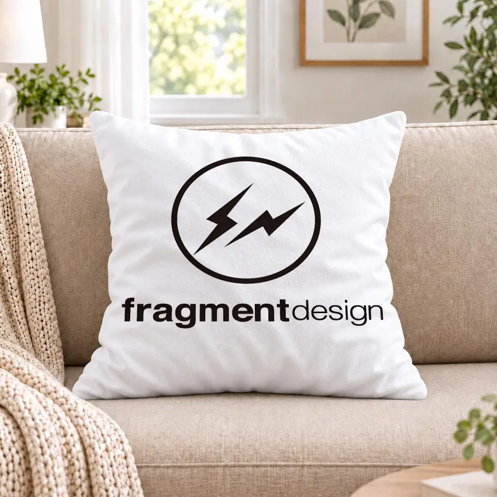 Lightning F-Fragment Design Cushion Cover Short Plush Double-Sided Printing Sofa Bedroom Pillow Case Aesthetic Home Decor