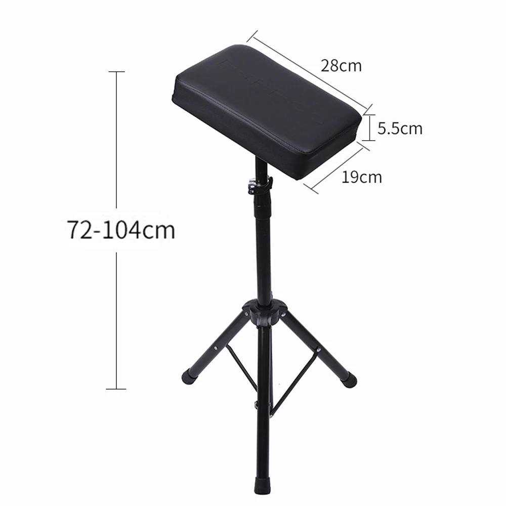 Tattoo Armrest Stand Square Tattoo Arm Leg Rest Stand Foldable Sponge Pad Tripod with Adjustable Height and Tilt Tattoo Equipmen