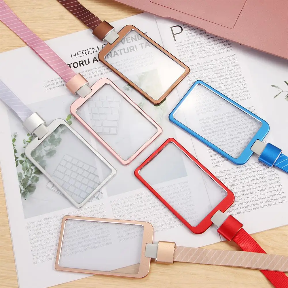 

Unisex with Lanyards Bus Pass Case Cover Badge Holder School Office Supplies ID Card Case Credit Card Holder