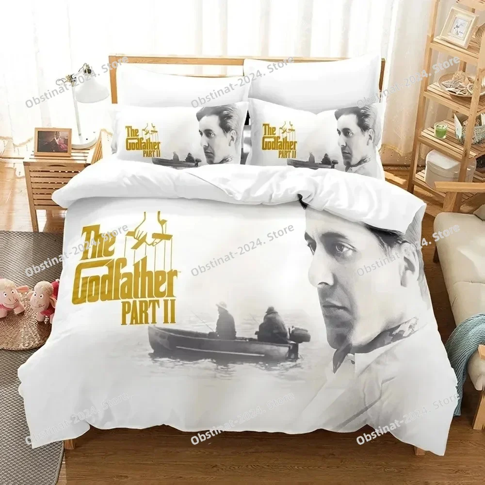 

3D Print Godfather Comforter Bedding Set Printed Duvet Cover Pillowcase Single Double Style Queen King Size Sets Boys Adult