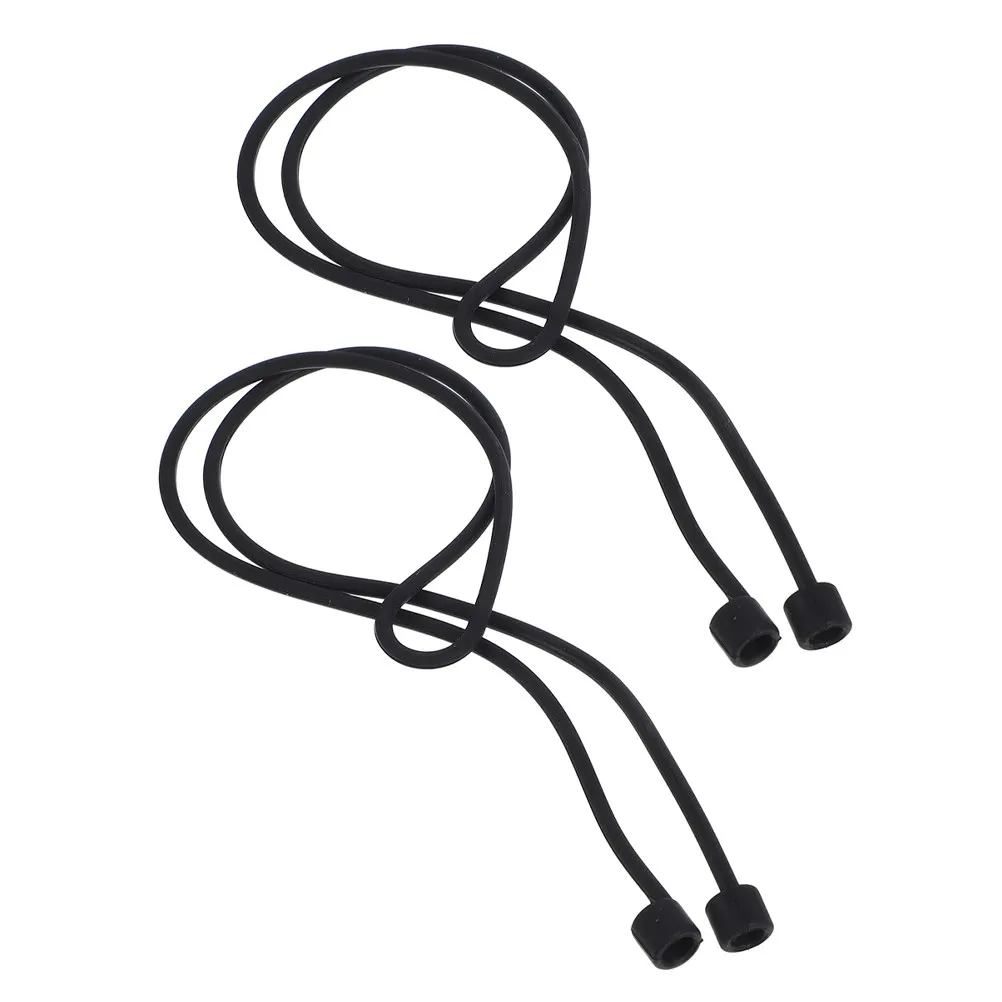 2Pcs Silicone Earbud Lanyard Anti-Loss Strap Cord Flexible Earphone Holder Removable Earbuds Replacement Cord for Daily Use