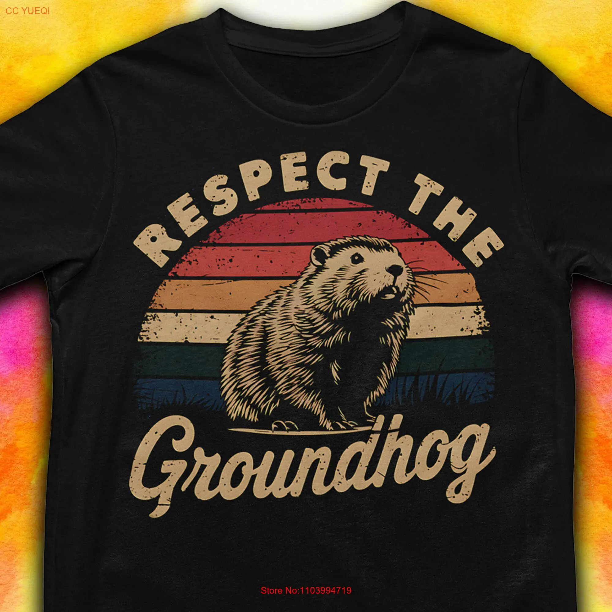 

Groundhog T Shirt Silhouette Shadow Seeker Lover Rodent Weather Mom Best long or short sleeves