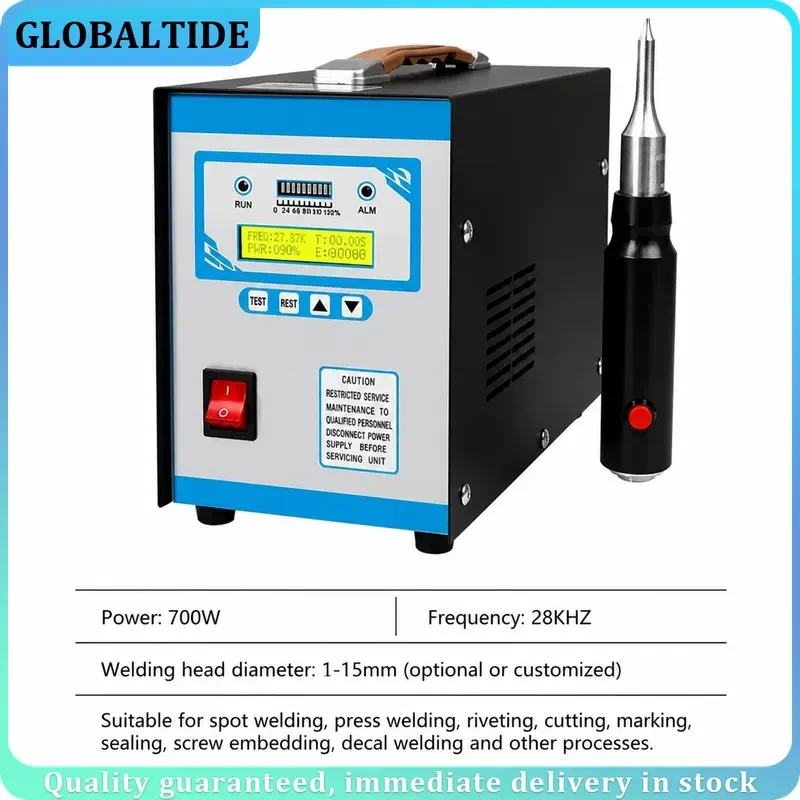 700W Pneumatic Ultrasonic Plastic Spot Welding Machine 110V 220V Car Body Repair Equipment Auto Bumper Fender Welder Tool