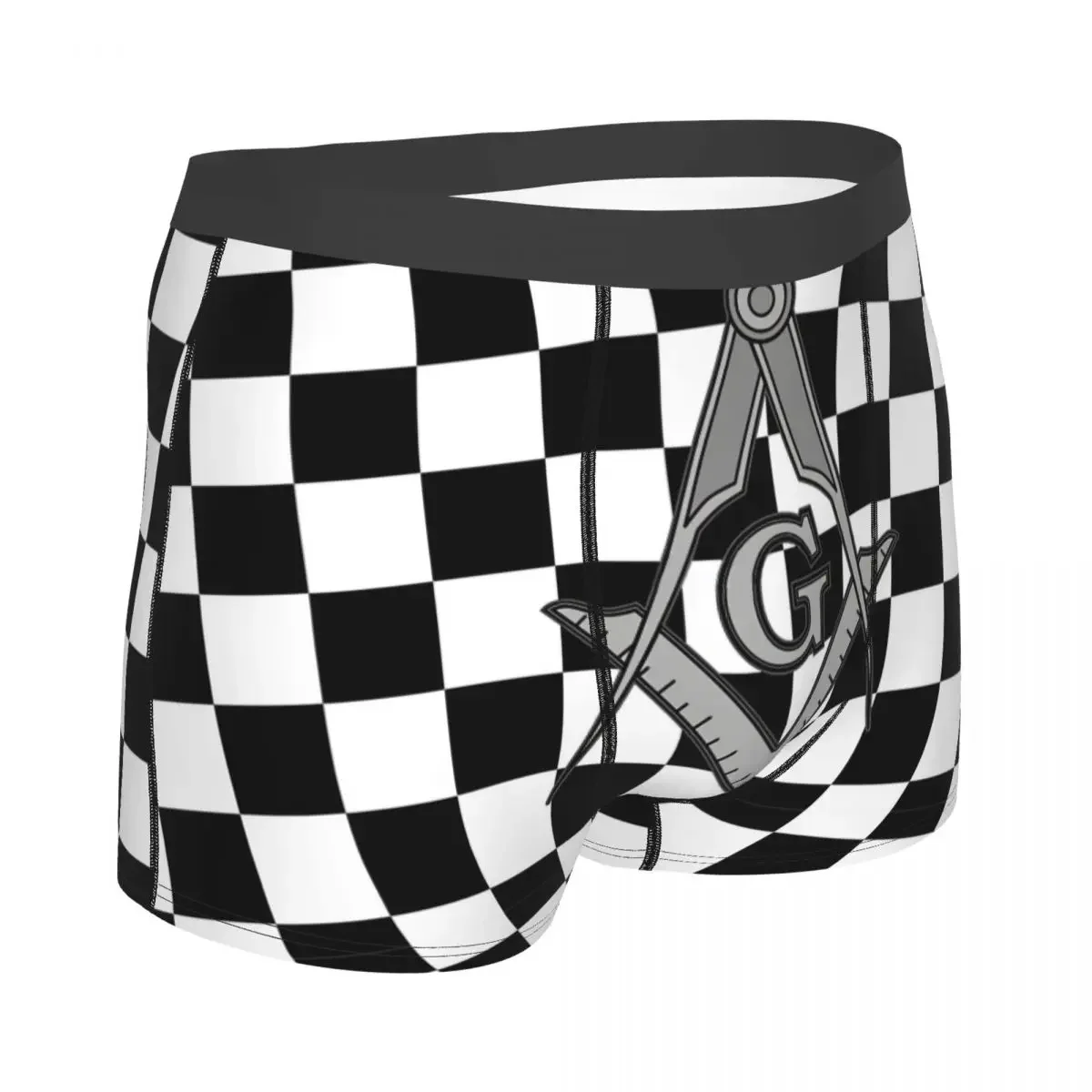 Freemason Square And Compass Masonic Carpet Underpants Homme Panties Male Underwear Print Shorts Boxer Briefs