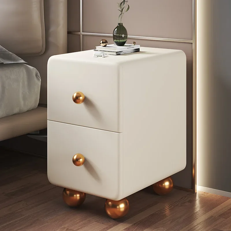 Mobile Bedroom Nightstands Vintage Center Storage Luxury Aesthetic Bedside Table Nordic Multifunctional Nachttisch Furnitures