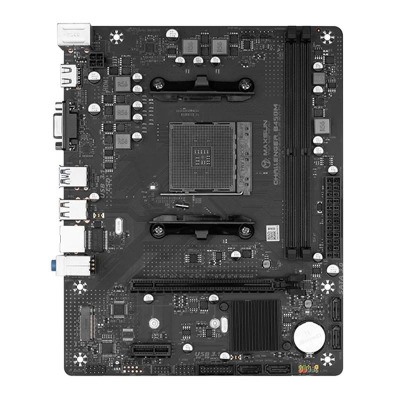 

MS Challenger B450M M-ATX Motherboard AMD B450 Support Ryzen 1000 To 5000 Series CPU Dual Channel DDR4 M2 NVME SATA 3.0