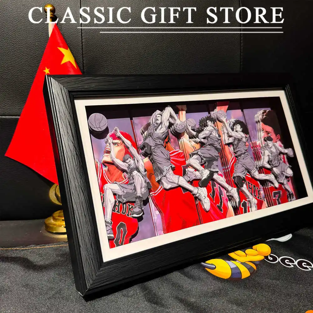 Peinture artistique 3D faite à la main, dessin animé Slam Dunk Sakuragi Hanamichi, collection d'images, ornements, décoration pour Fans, affichage cadeau