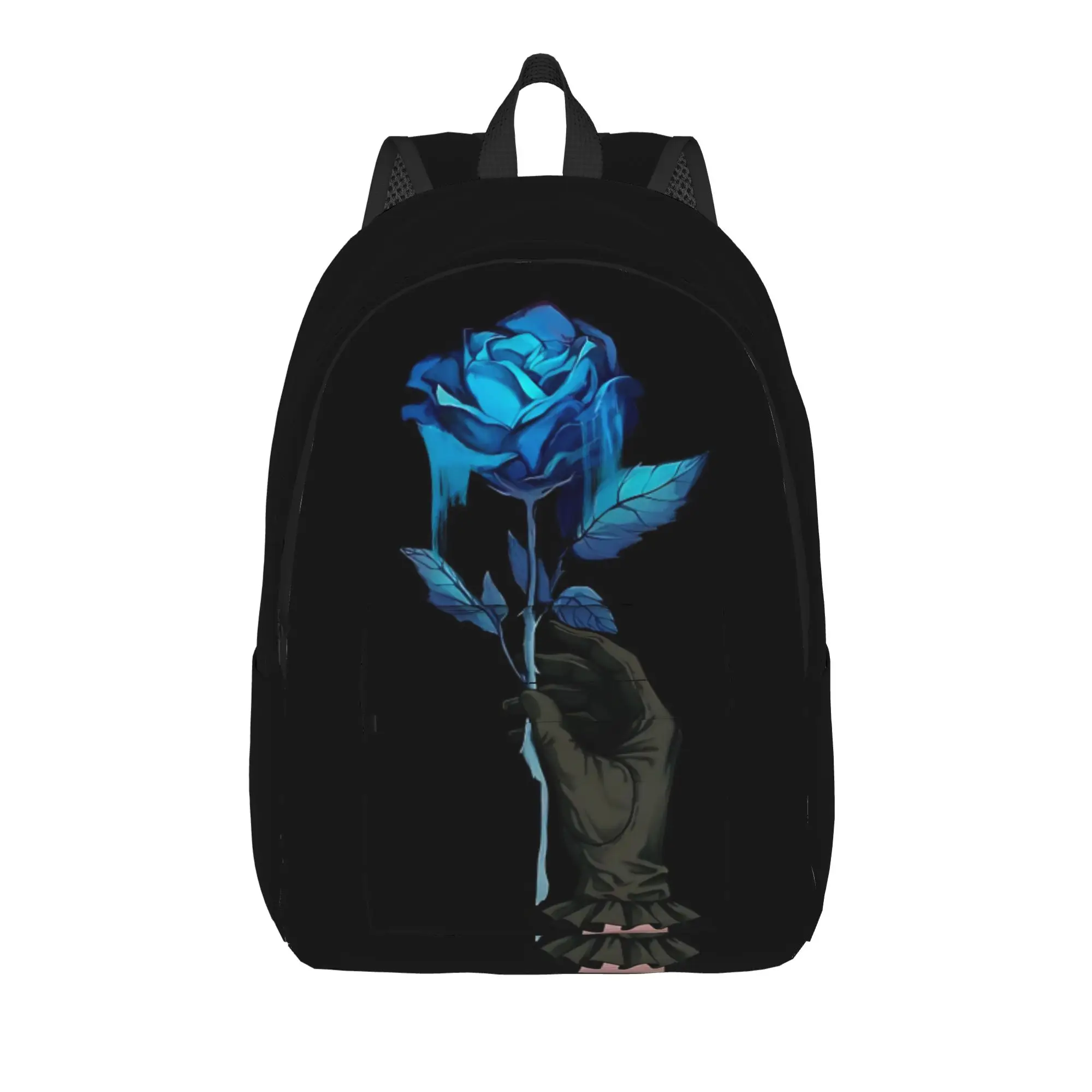

Back to school season Casual Blue Rose Illustration Knapsack Ado Students Book Pack Backpack
