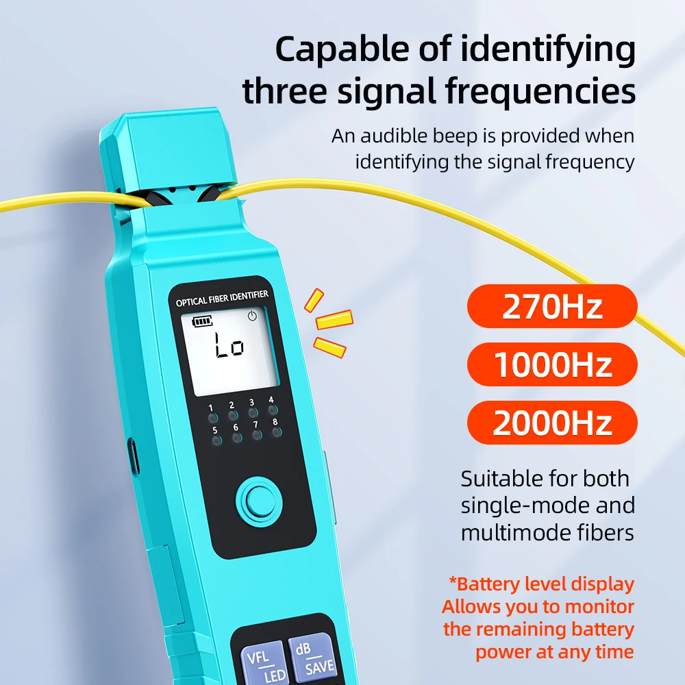 A-50/A-50+ Active Optical Fiber Identifier Fiber Cable Tester Detector with 30mw Visual Fault Locator
