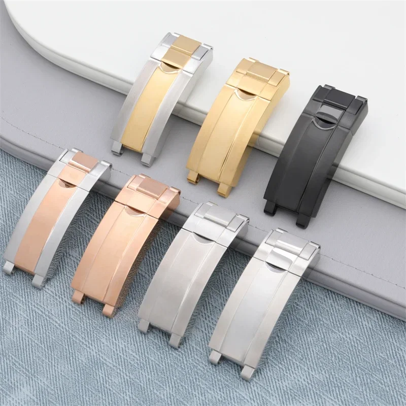 

Watch Band Glidelock Clasp For Rolex DAYTONA SUBMARINER GMT Yacht-Master Fine-tuning Pull Button Buckle 9mm*16mm