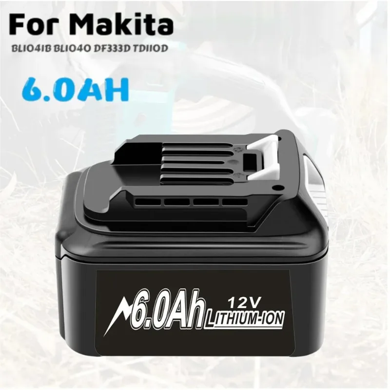 10.8V/12V 6A Rechargeable Li-Ion Battery For Makita CXT Slide Style Compatible with BL1040 BL1040B BL1015 BL1020B BL1020 BL1016