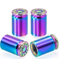 4 Uds. Tapas de vástago de válvula de neumático de carcasa de bala, tapa de vástago de aire de coche de aleación de aluminio para coches, SUV, camiones, bicicletas, motocicletas, bicicletas