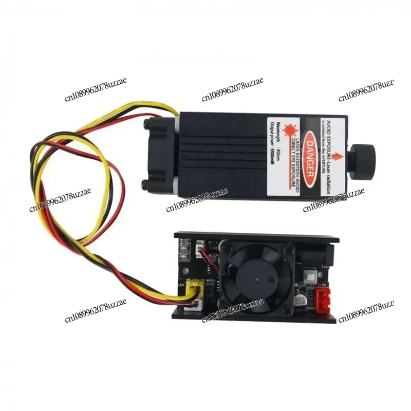 450nm 5.5W 5500mW High Power Laser Module Laser Head Kit for CNC Laser Cutting DIY Engraving Machine