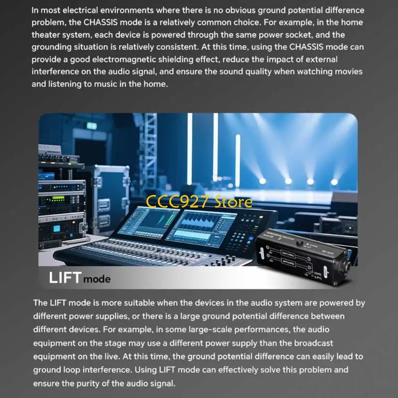 B03F Studio Grado 6.35 mm Audios Aislador ruido Transformación del cuerpo metal cuerpo elimina las interferencias