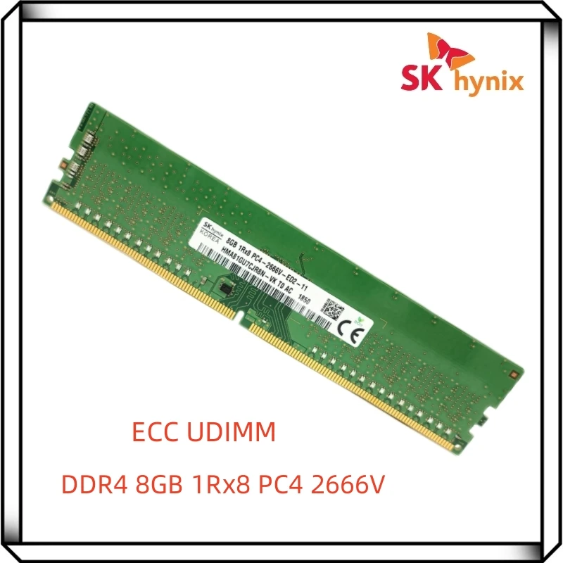 

Hynix DDR4 8GB 2666V PC4 2666MHz 1Rx8 Pure ECC UDIMM workstation RAM Unbuffered Server memory