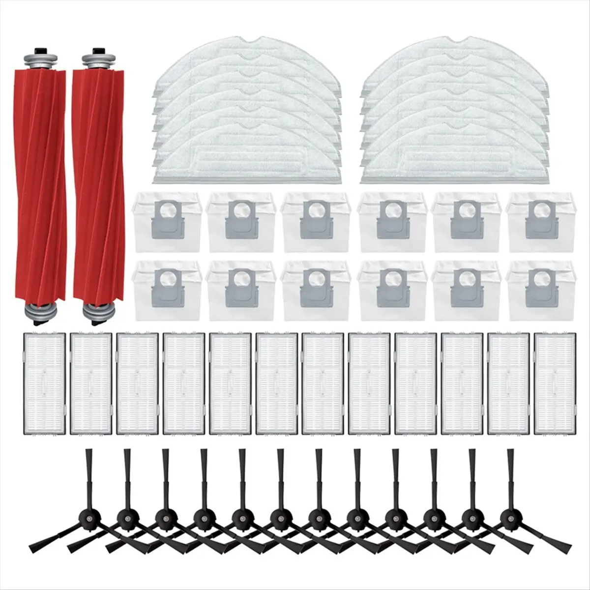 

A51U For Roborock S7 Max Ultra Parts Main Roller Side Brush Hepa Filter Mop Pad Cloth Dust Bag Replacement Accessories