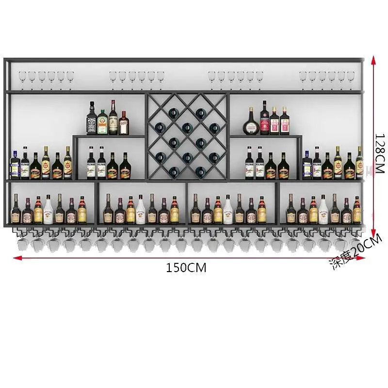 wall Mounted Lights Display Cabinet Space Saver Beer Nordic Modern Wine Rack Cabinet Liquor Home Arredamento Bar Furniture