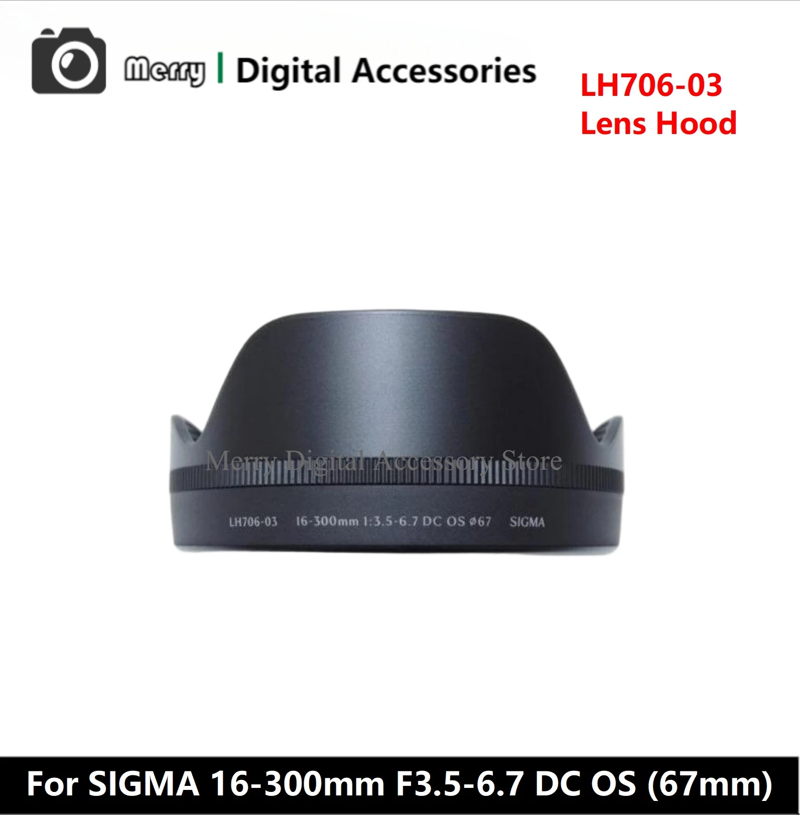 

New Original Genuine Front Lens Hood LH706-03 For SIGMA 16-300mm F3.5-6.7 DC OS (67mm) Lens