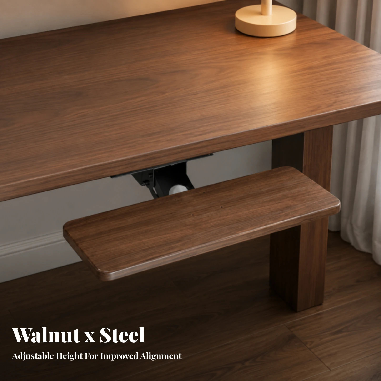 Keyboard Tray Sturdy Keyboard Tray with Mouse Platform Furniture Accessory Rounded Edge Comfortable for Office Workers