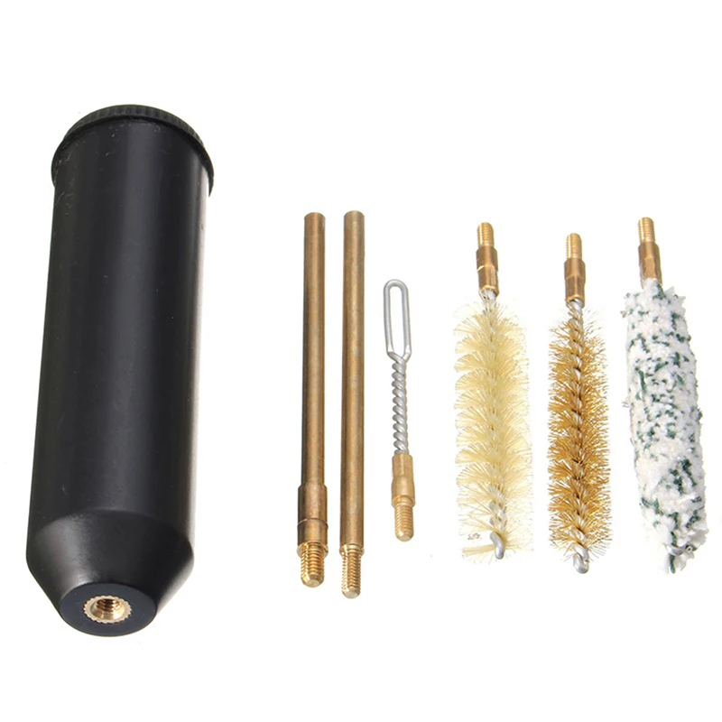 38/357/9Mm 7 pz/set Kit di pulizia per pistole pistola spazzola per asta strumenti per la pulizia della pistola professionale Set di strumenti per la pulizia della pistola accessori per pistole