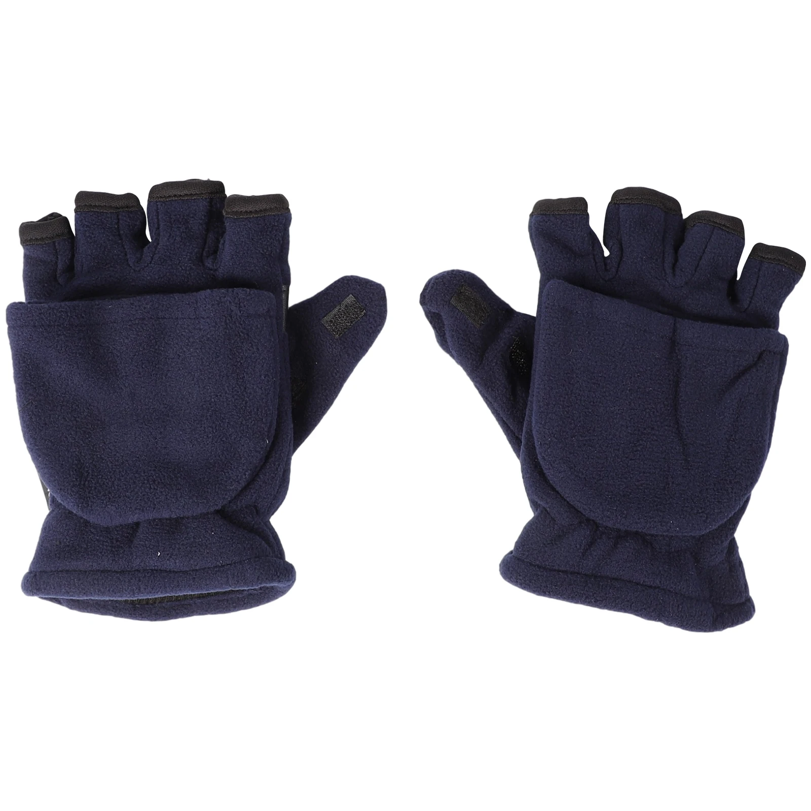 

Half Finger Gloves Warm Winter Men Brown Flap Cover Shocking Absorbing Anti Skid Breathable Sports Cycling Touch Screen Mittens